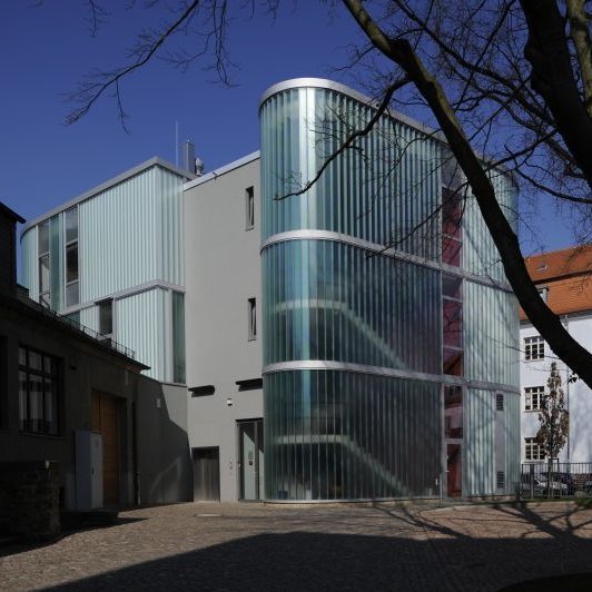 The restoration workshop from the outside. © State Office for Heritage Management and Archaeology Saxony-Anhalt, Juraj Lipták. 